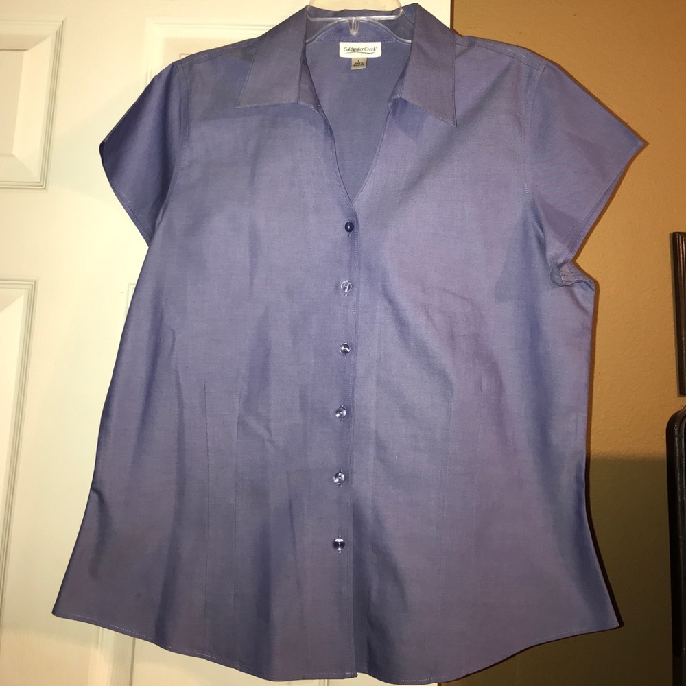 Coldwater Creek button down short sleeved blouse